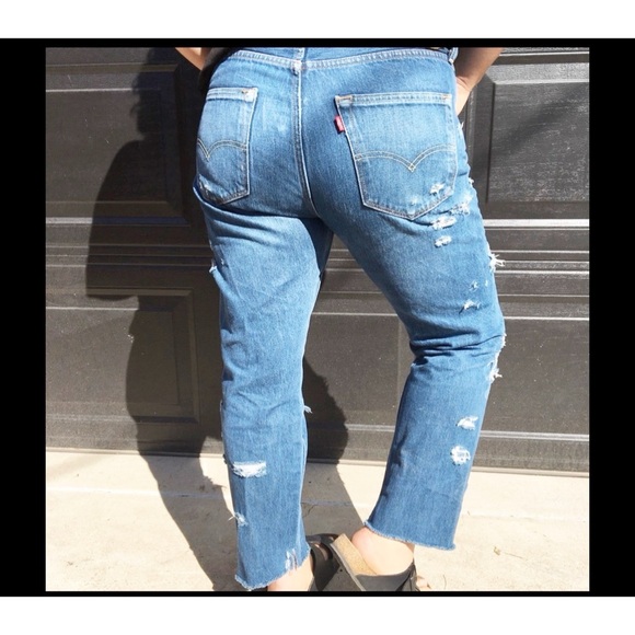 RARE LEVI’S 501 CT Plus Thrashed & Distressed Raw Hem SZ: 32 (12) - Picture 10 of 10